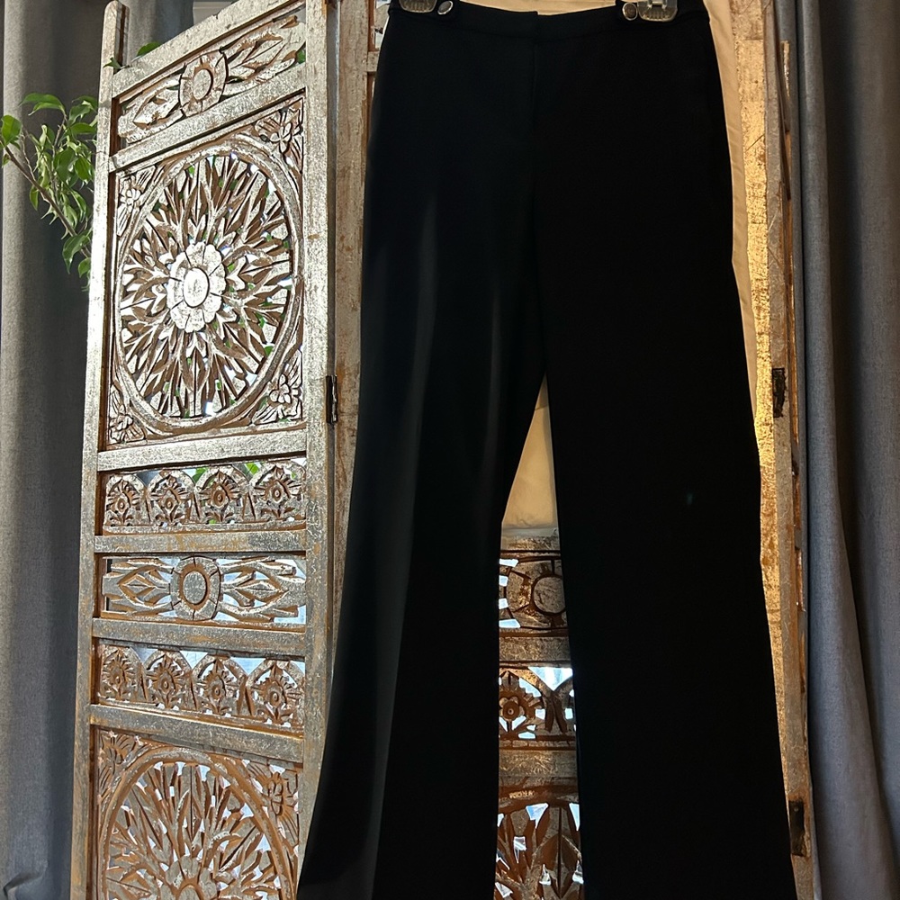 Black wide leg dress pants